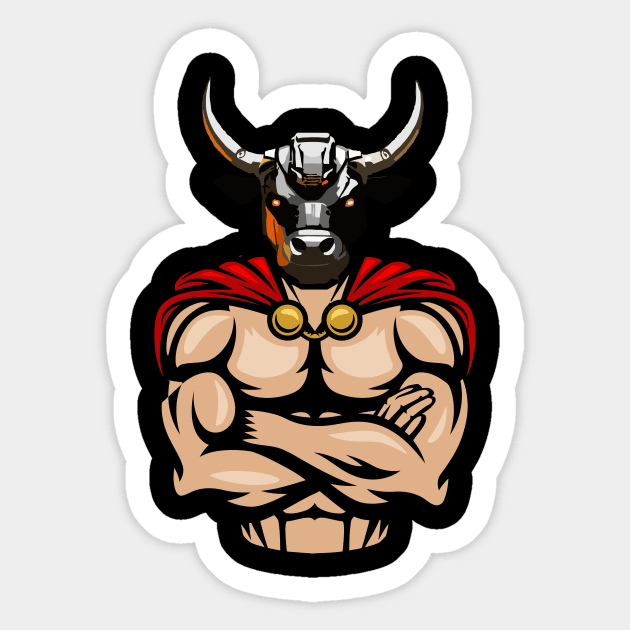 Bull Troop Sticker by Leeker Shop